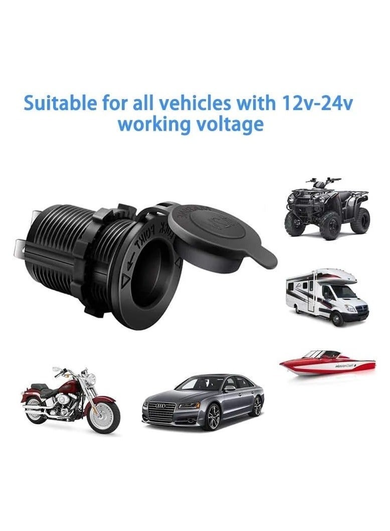 SOLDOUT 12V Waterproof Cigarette Lighter Car Marine Motorcycle ATV RV Power Outlet Socket - Image 5