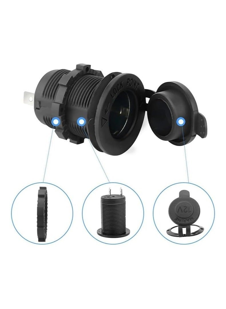 SOLDOUT 12V Waterproof Cigarette Lighter Car Marine Motorcycle ATV RV Power Outlet Socket - Image 3