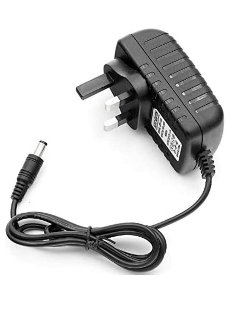 Charger for DSL Modems and Routers with UK Charging Plug in Black - Image 1