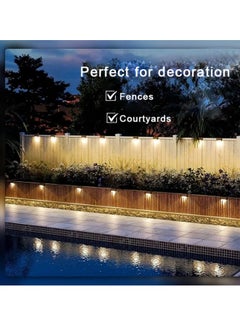 spa luxetique Solar Deck Lights Outdoor, 16 Pack Solar Step Lights, Waterproof LED Solar Lights for Outdoor Decks, Railing,Stairs, Step, Fence, Yard, and Patio Christmas Decoration Lights  - Image 4