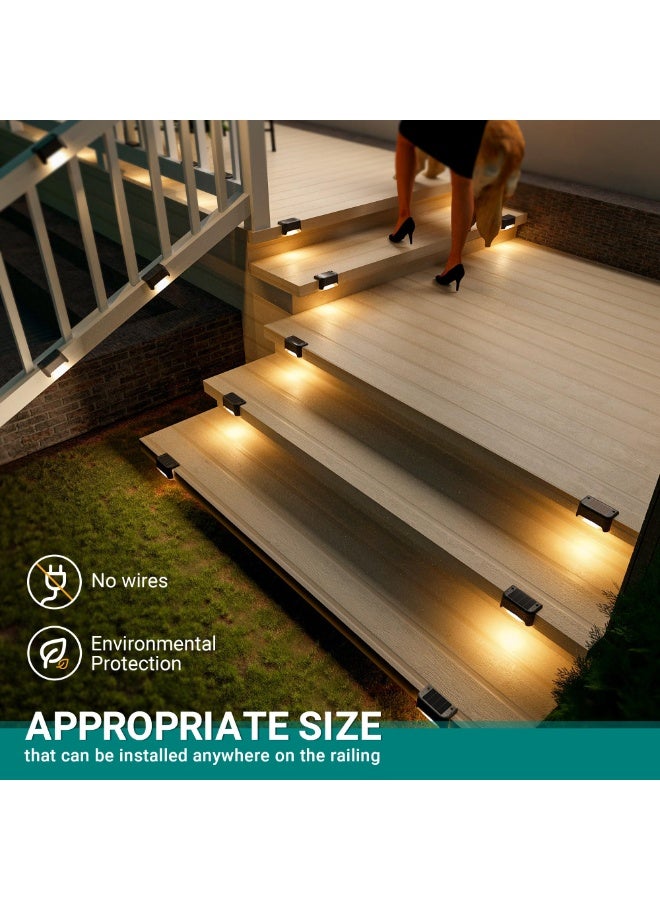 spa luxetique Solar Deck Lights Outdoor, 16 Pack Solar Step Lights, Waterproof LED Solar Lights for Outdoor Decks, Railing,Stairs, Step, Fence, Yard, and Patio Christmas Decoration Lights - Image 3
