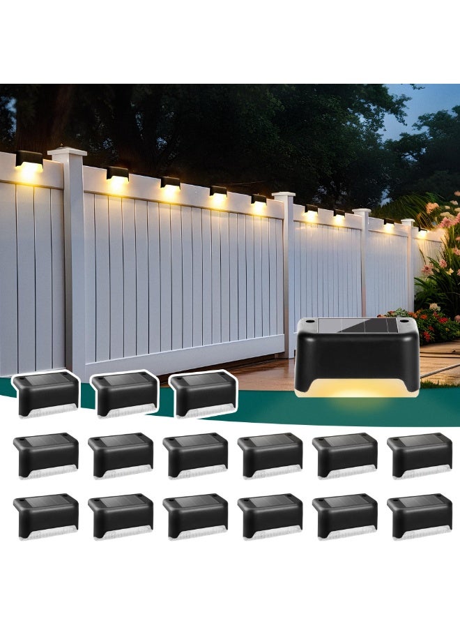 spa luxetique Solar Deck Lights Outdoor, 16 Pack Solar Step Lights, Waterproof LED Solar Lights for Outdoor Decks, Railing,Stairs, Step, Fence, Yard, and Patio Christmas Decoration Lights - Image 1