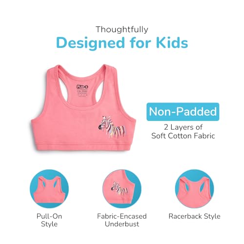 YouGotPlanB Cotton Sports Bra | Ages 8-16 Years | Racerback Style | Non-Padded, Double-Layered for Coverage Mint, White - Image 3