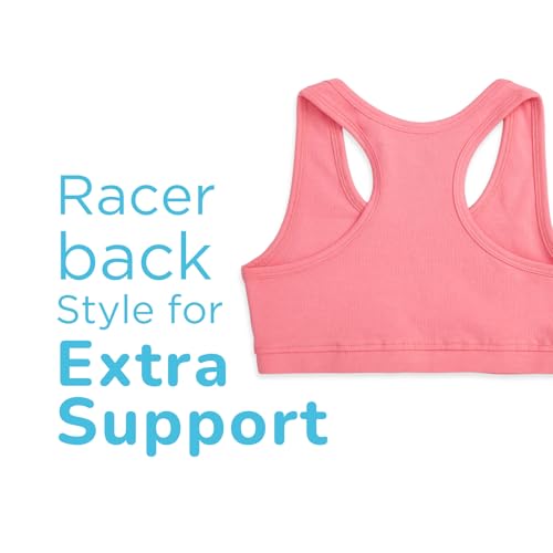 YouGotPlanB Cotton Sports Bra | Ages 8-16 Years | Racerback Style | Non-Padded, Double-Layered for Coverage Mint, White - Image 4