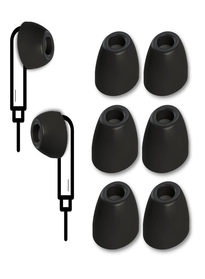 Comply SmartCore | Memory Foam Replacement IEM Ear Tips for Most Wired Devices | Superior Noise Isolation, Ultimate Comfort, Secure Fit | Oval, Black, Medium (3 Pairs) - Image 1