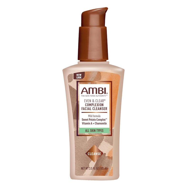Ambi Even & Clear Complexion Facial Cleanser, For Men & Women, All Skin Types, Sweet Potato, Chamomile, Green Tea, Hydroquinone-free, Soap-free, Alcohol-free, Fragrance-free, Dye-free, 3.5 Fl Oz - Image 1