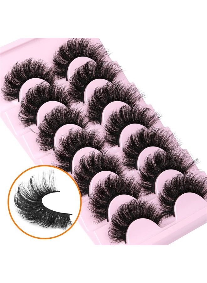 ALICROWN HAIR Fake Eyelashes Fluffy Volume Thick Lashes Mink 20MM Long Dramatic False Eyelashes Full 5D Big Reusable Eye Lashes Pack 7 Pairs by ALICROWN - Image 3