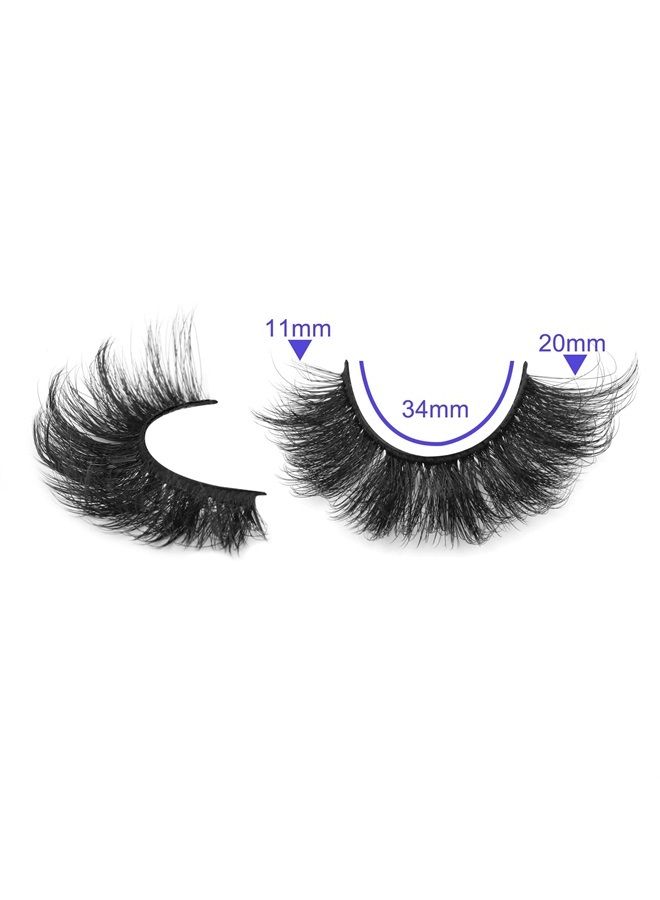 ALICROWN HAIR Fake Eyelashes Fluffy Volume Thick Lashes Mink 20MM Long Dramatic False Eyelashes Full 5D Big Reusable Eye Lashes Pack 7 Pairs by ALICROWN - Image 4