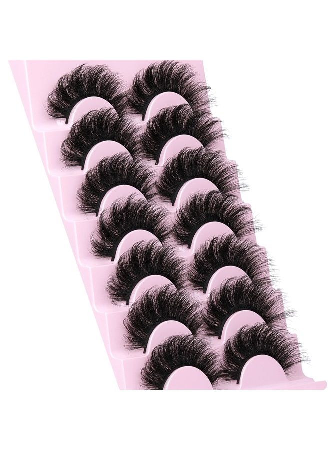 ALICROWN HAIR Fake Eyelashes Fluffy Volume Thick Lashes Mink 20MM Long Dramatic False Eyelashes Full 5D Big Reusable Eye Lashes Pack 7 Pairs by ALICROWN - Image 5