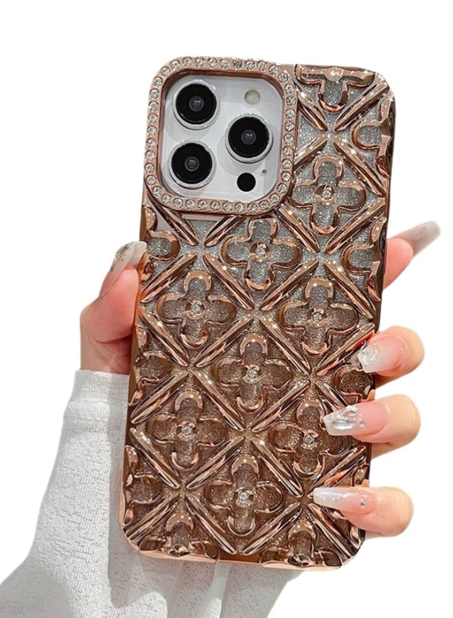 جراب iPhone 16 Pro: تصميم ذهبي متدرج لامع - غطاء معدني مقاوم للصدمات والخدش | فخامة عصرية - Image 1