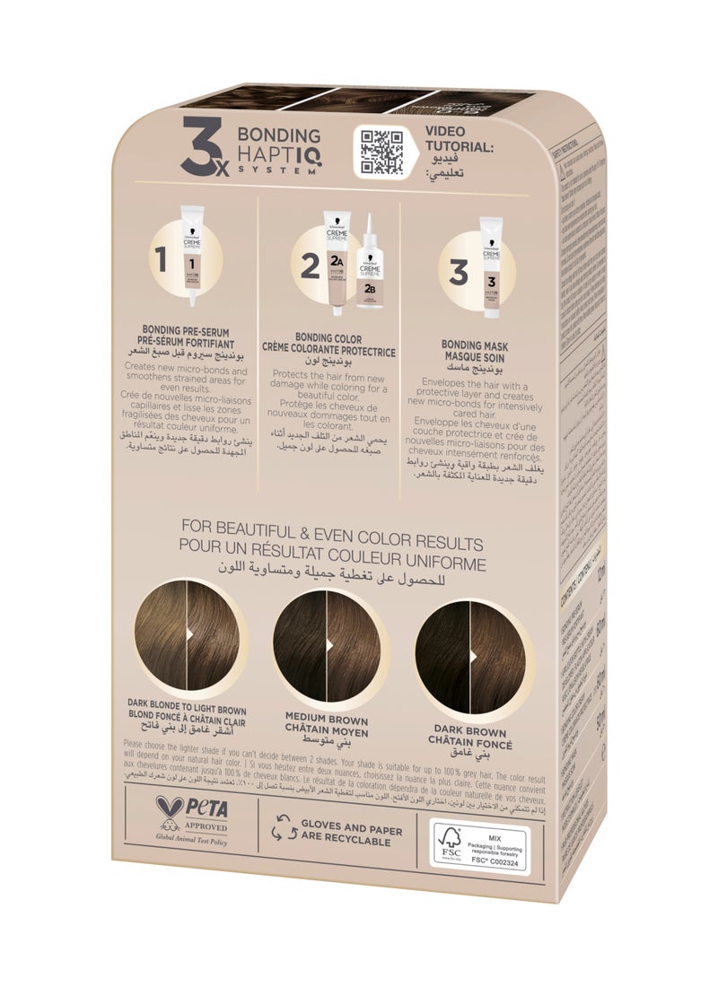 Creme_Supreme Full Kit Permanent Hair Coloration 6-0 Natural Light Brown - Image 2
