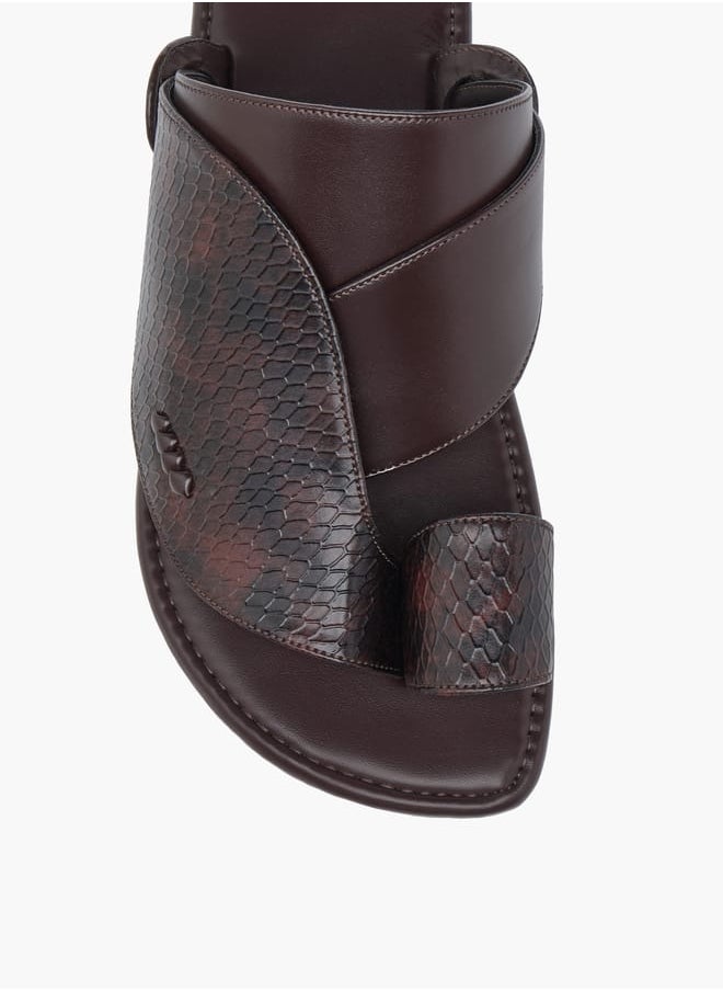 LBL by Shoexpress Men's Panelled Slip-On Arabic Sandals  - Image 3