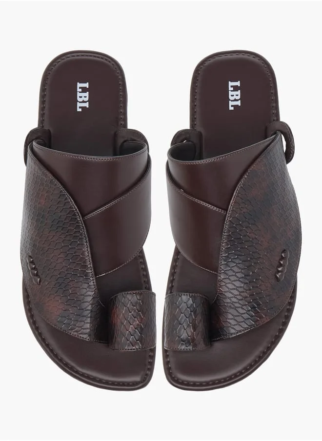 ال بي ال من شو اكسبرس Men's Panelled Slip-On Arabic Sandals Ramadan Collection