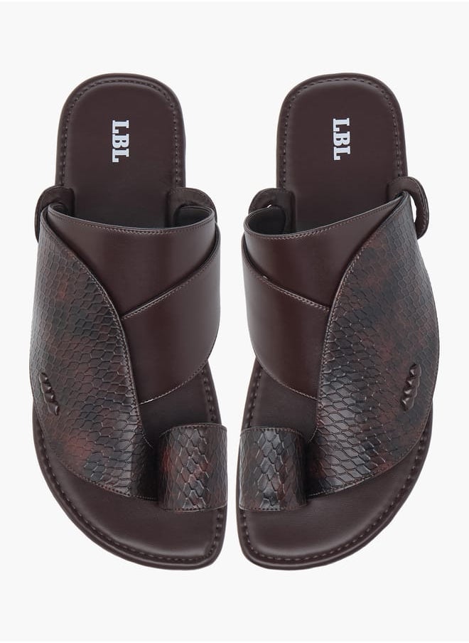 LBL by Shoexpress Men's Panelled Slip-On Arabic Sandals  - Image 1