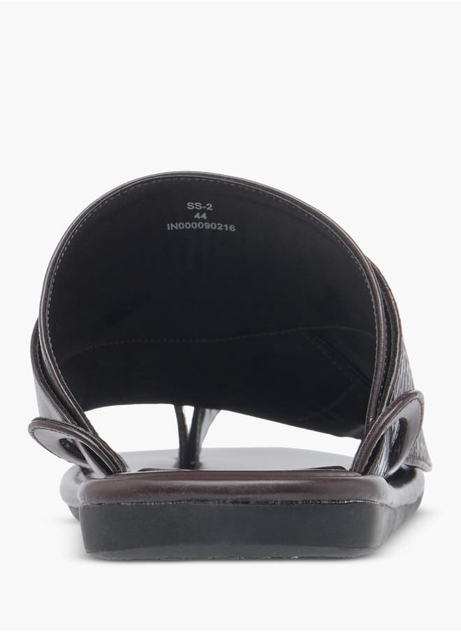 LBL by Shoexpress Men's Panelled Slip-On Arabic Sandals  - Image 4