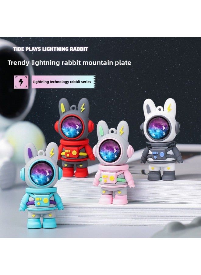 Pvc Creative U Disk High Speed Mini Cartoon Doll U Disk Enterprise Logo Bidding Gift U Disk Mobile Phone U Disk Wholesale-Color:Lead Gray Lightning Rabbit-Capacity:64GB-High Speed 3.0 - Image 2