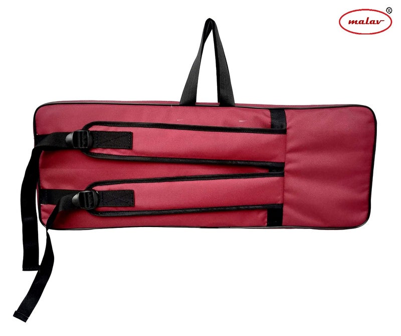 MALAV Casio SA-80, SA-81 Keyboard Piano Padded Cover Bag with Back Shoulder Straps and One pocket (Maroon) - Image 3