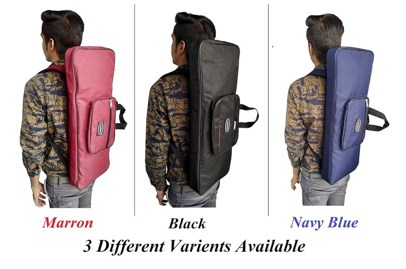 MALAV Casio SA-80, SA-81 Keyboard Piano Padded Cover Bag with Back Shoulder Straps and One pocket (Maroon) - Image 5