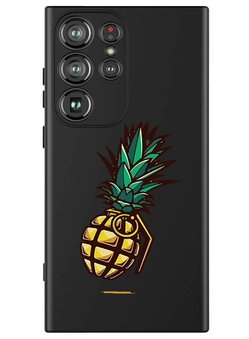 Theodor Protective Slim Fit Case Liquid Silicone Cover with Full Body Protection Anti-Scratch Shockproof Case For Samsung Galaxy S24 Ultra (Black) - piner apple lock - Image 1