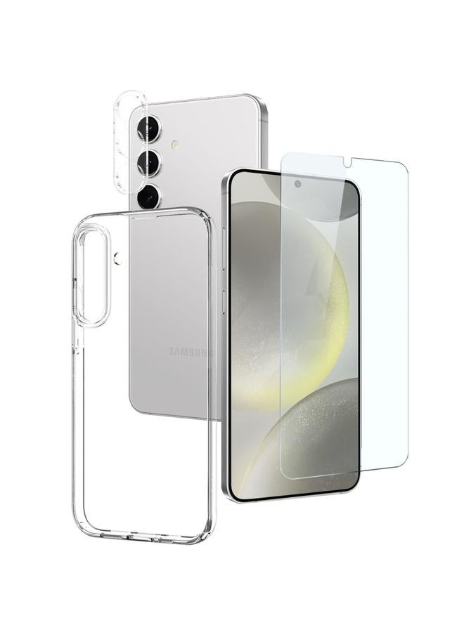 NORTHJO Case For Samsung Galaxy S24 5G TPU Case with Screen and Lens Film, Support Fingerprint Unlock - Image 1