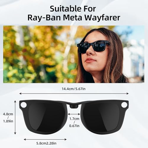 RCstyle Polarized Clip Compatible with Ray-Ban Meta Wayfarer (RW4006/4012 Size M Standard 50-22) (GEN1 &GEN2) Smart Glasses Color Changing Clip Set (Brown, Night Vision Yellow, Black) - Image 4