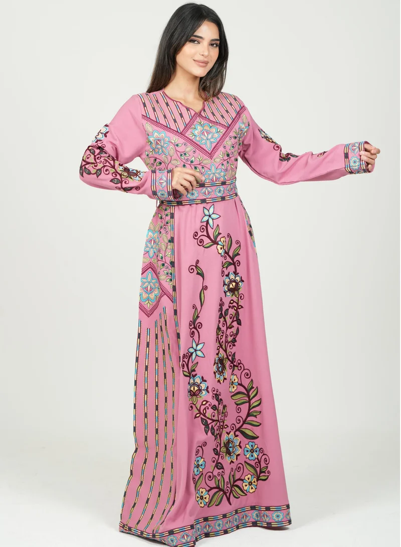 AL BENT AL SHARQIEH printed kaftan dress