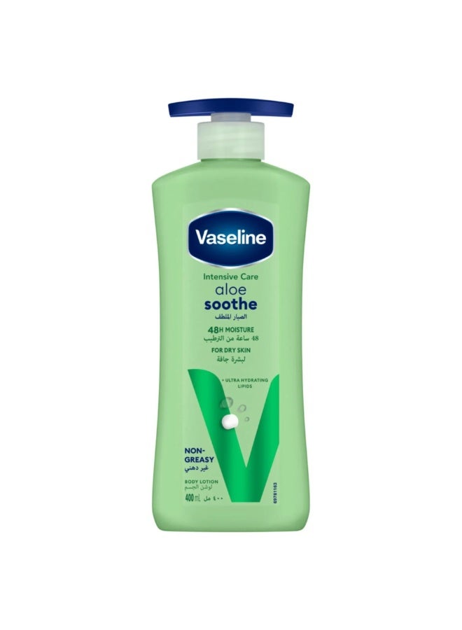 Vaseline Intensive Care Body Lotion For Dry Skin Aloe Soothe 400ml - Image 1