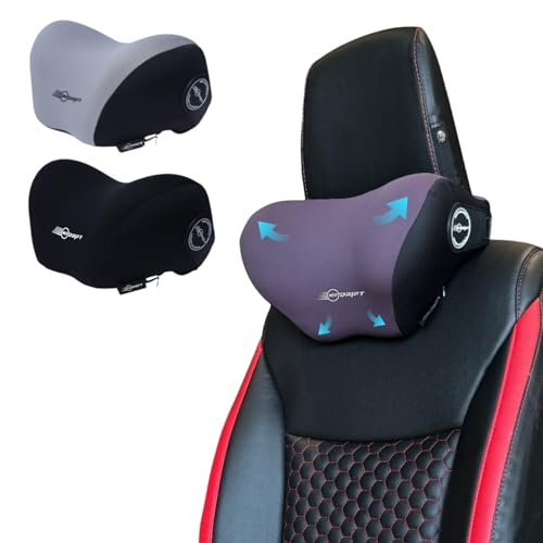 Neodrift ‘NeckFlow Pro’ - Neck Rest Cushion Orthopedic Velvet Memory Foam Pillow for Neck, Head, Shoulder Support - Pain Relief for Car, 1 Pc (Colour-Random) - Image 1