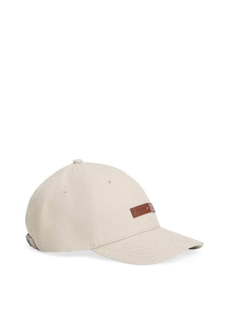 TOMMY HILFIGER Logo Patch Canvas Baseball Cap - Image 1