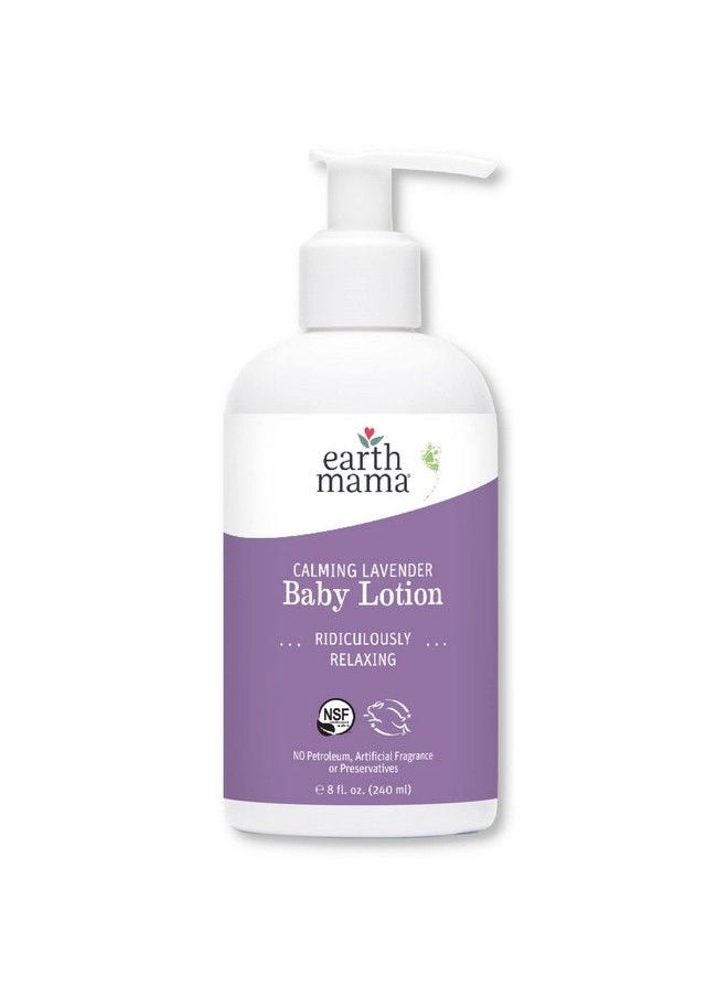 Earth Mama Calming Lavender Baby Lotion ; Nourishing Organic Calendula + Rooibos For Sensitive Skin 8 Fl Oz  - Image 1