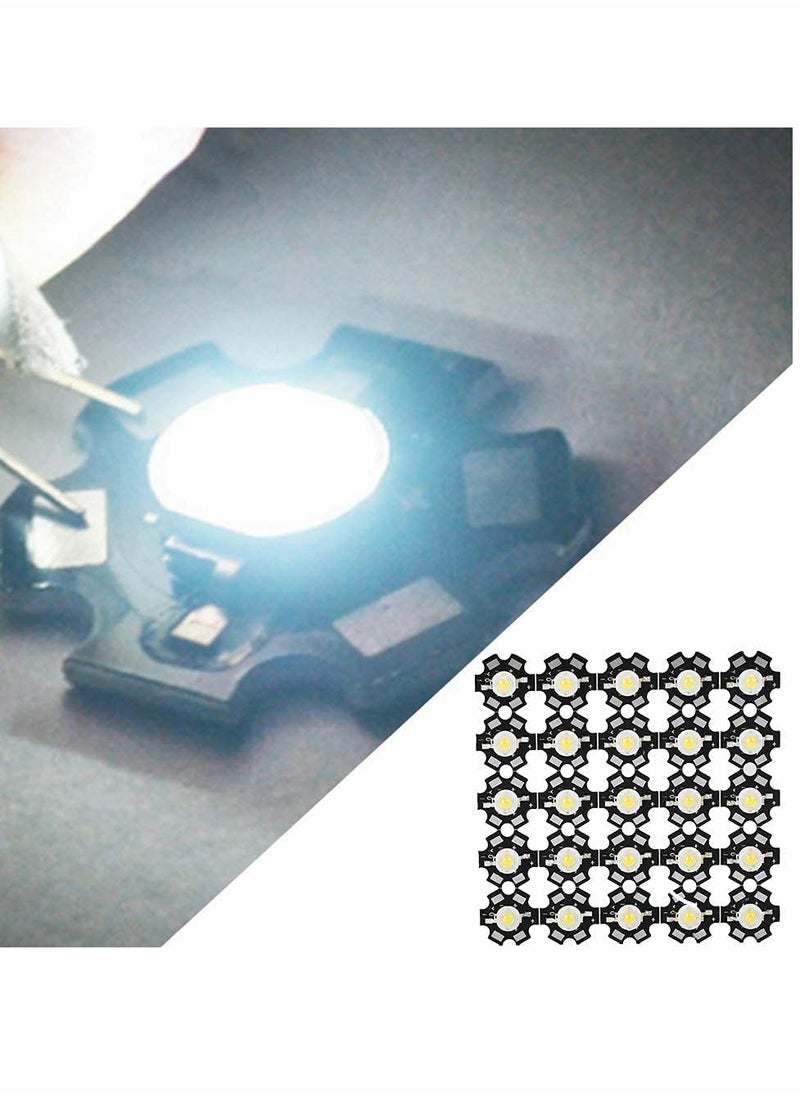 SYOSI - LED Chip, High Power Led Chip- 3W High Bright Integrated Chip Light Source Bead Spotlight LED Bulb for Bulb Lamp Beads DIY Lighting 25PCS (3000-3200K) - Image 1