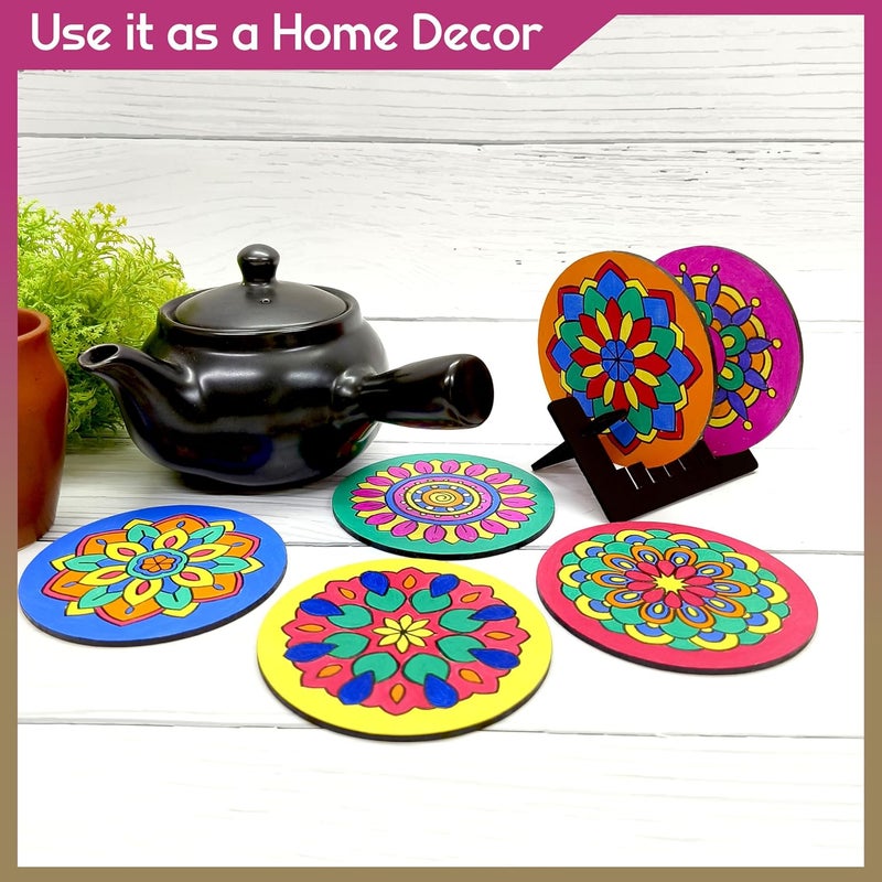SOLOBOLO Mandala Art kit for Kids Adults,Indian Art Forms Kits,Art & Craft kit Birthday Return Gift for Girls 9-12 12-15,Coloring & Painting kit Using Water Brush MK101 D - Image 3