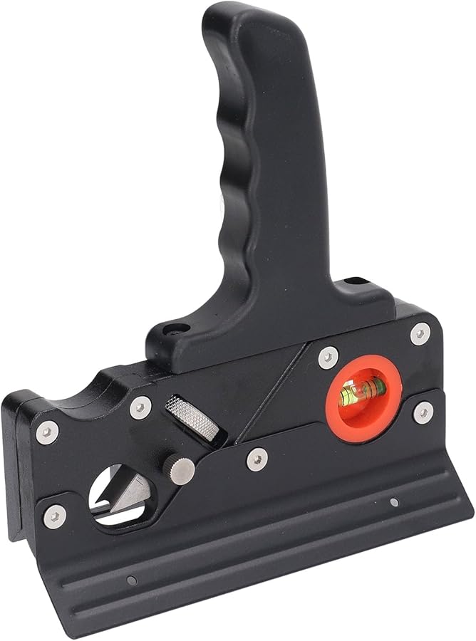 طائرة شطبة النجارة المحترفة أداة تقليم قوية من سبائك الألومنيوم قابلة للتعديل باللون الأسود - Image 5