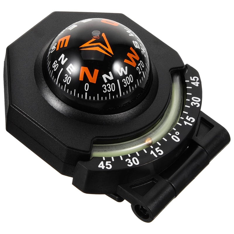 Kisangel Car Compass Ball Dashboard Compass Adjustable Night Light Vehicle Navigation Supply For Auto Boat Truck - Image 2