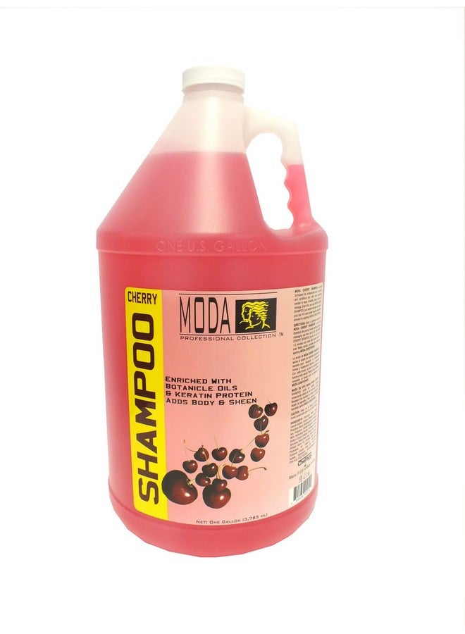 MODA Moisturizing Shampoo For All Hair Types Cherry 128 Oz Professional Deeply Cleanses And Conditions Strengthens Restores And Shine Your Hair