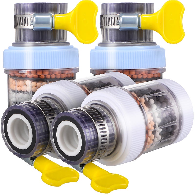 8 Pcs Filter Water Softener Anti-Splash Water Filter Purifier for Home Kitchen Bathroom - Image 1