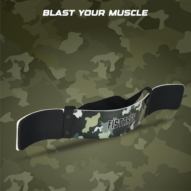 FISTRAGE FR FISTRAGE Arm Blaster Biceps Curl Support for Bodybuilding Weight Lifting Well Balanced Support with Adjustable Strap Muscle Gains Heavy Duty - Image 2