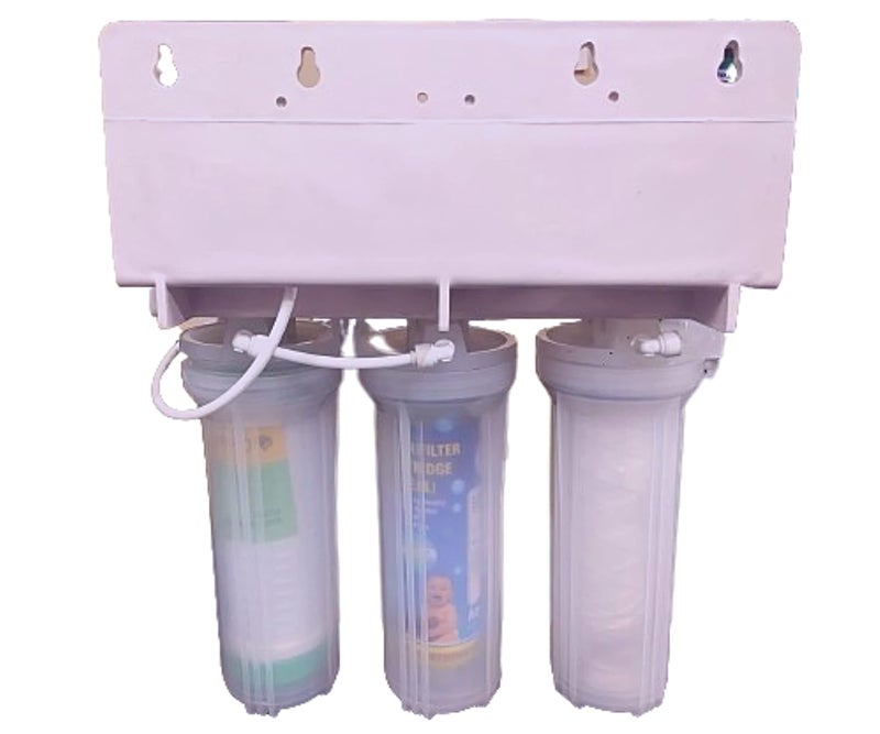 PARIJATA Water Purifier 4 stage NON electric with activated carbon filter Semi transparent housing filters Purifier for removing dust sand particles and smell from drinking water - Image 3