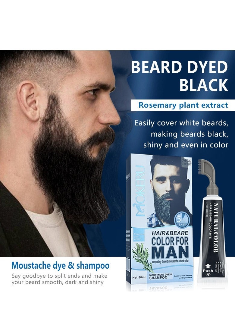 MOKERU Men's No Ammonia Beard Color - Black - Image 2