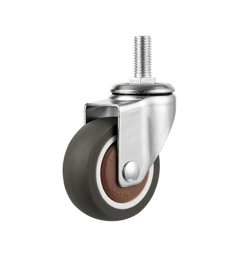 4PCS 3 Inch Furniture Casters Wheels With Brake Universal M6 M8 M10 Rubber Pulley Roller - Image 5