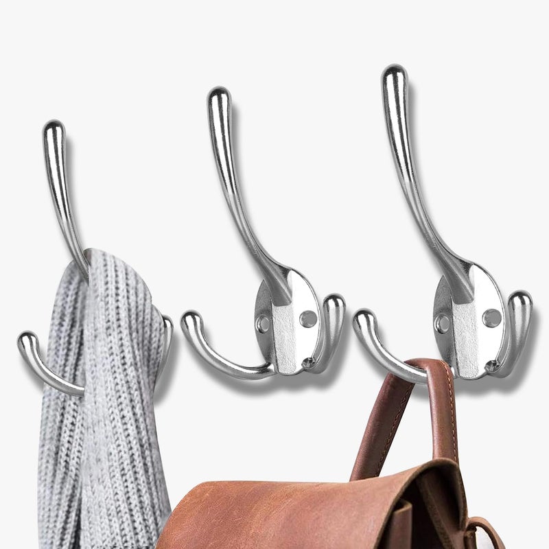 HADWER Wall Mounted Coat Hooks 5 Pack Heavy Duty Black Hardware Robe Hooks Decorative for Single Hanging Coats Towel Cubicle Classroom Kitchen Bath Backpack Hat Hook - Image 1