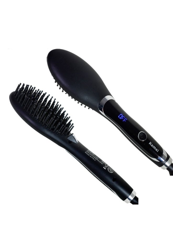 Kemei Hair Straightener Brush Black km-1320 - Image 4