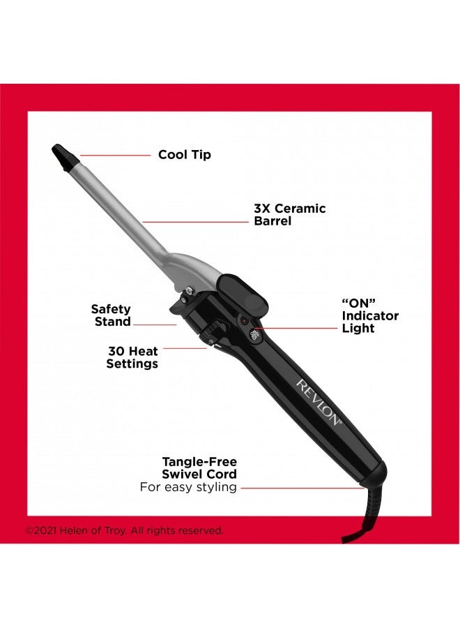 Revlon مكواة تجعيد ريفلون بيرفكت هيت ثلاثية السيراميك | للحصول على تجعيدات حلزونية ناعمة وملساء (1/2 إنش) - Image 1