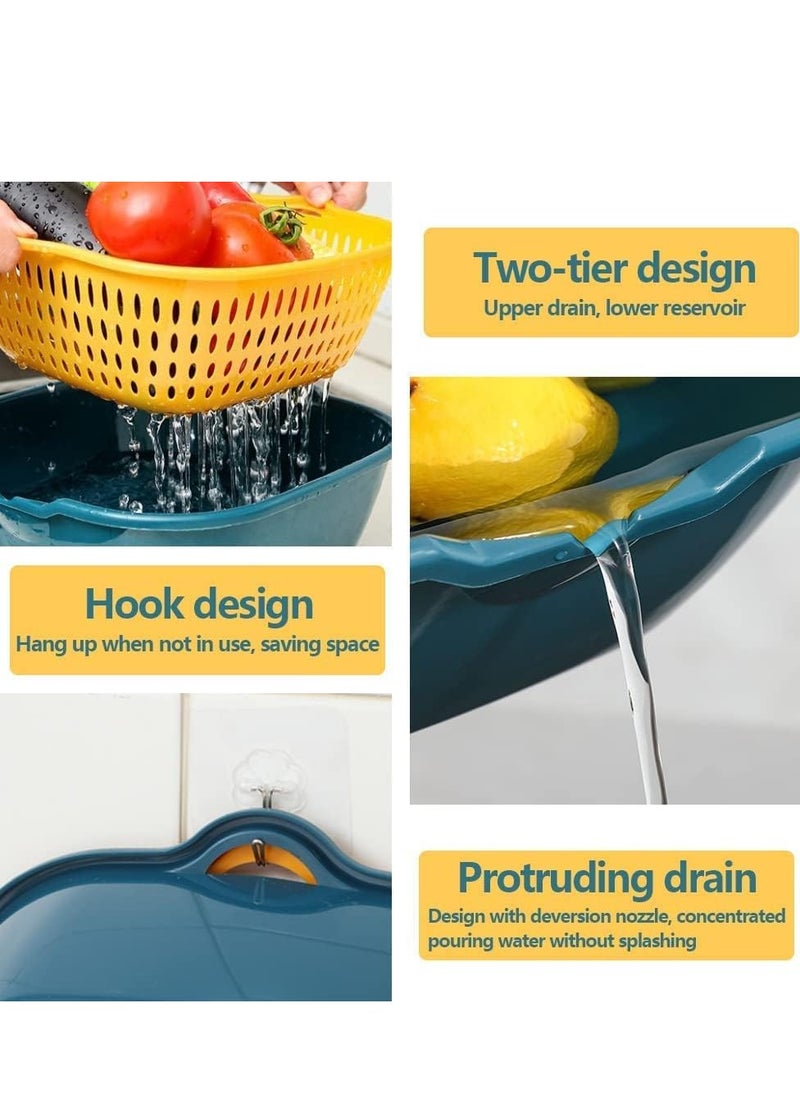TYCOM 6pcs Colander Strainer Drainer for Food Drain Bowl Set Best Kitchen Accessories for Fruit Veggies Rice Pasta Straining Strainer  - Image 3