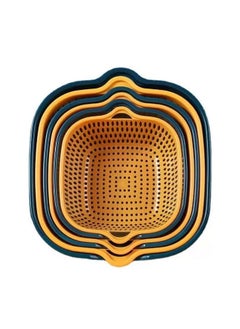 TYCOM 6pcs Colander Strainer Drainer for Food Drain Bowl Set Best Kitchen Accessories for Fruit Veggies Rice Pasta Straining Strainer  - Image 2