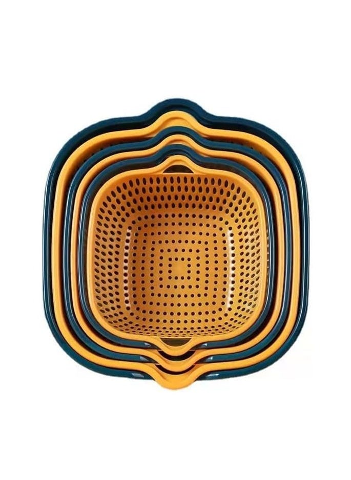 TYCOM 6pcs Colander Strainer Drainer for Food Drain Bowl Set Best Kitchen Accessories for Fruit Veggies Rice Pasta Straining Strainer  - Image 2