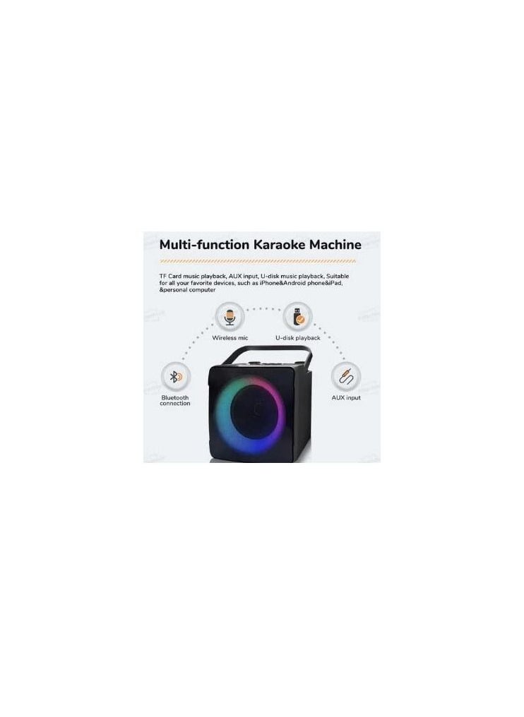SDRD - SD508 Home Karaoke Portable Bluetooth Speaker Dual Wireless Microphone Live TV FM Radio TF Card USB Subwoofer Music Center Audio - Image 1
