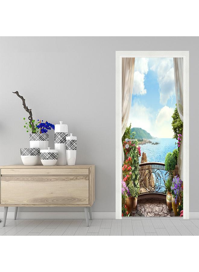 Bluejw Landscape Series Decorative Stickers Simulation Door Stickers Removable Waterproof Bedroom Living Room Renovation Pvc Wall Stickers A Generation Of Hair - Image 3