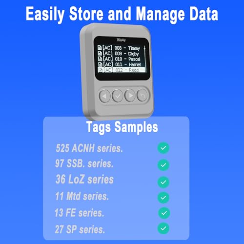 Wuzplay NFC Emulator Compatible with Switch 1 & 2 and NFC Enabled Devices - 1.54”OLED Screen Simple Operation | NFC Tags Tool - Stores 3000+ NFC Data Entries | Unlimited Rewrites - Image 5
