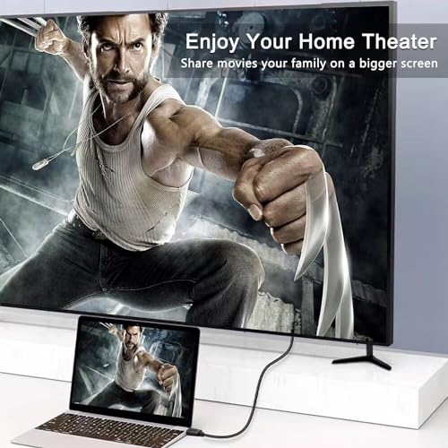 AKWOR 6.6FT USB to HDMI Adapter Cable, USB to HDMI Male 1080P HD Monitor Display Audio Video Converter Cable Cord - Image 2